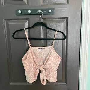 Light pink summer floral top